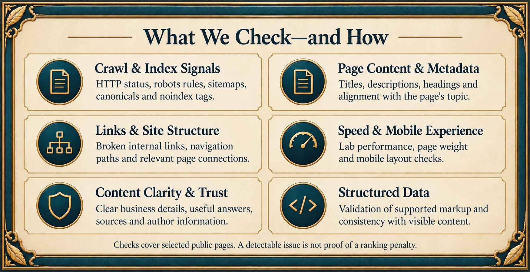 What We Check and How