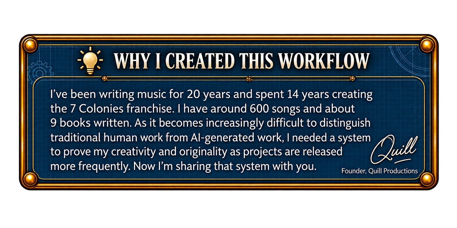 Authorship Verification, why this workflow was created.