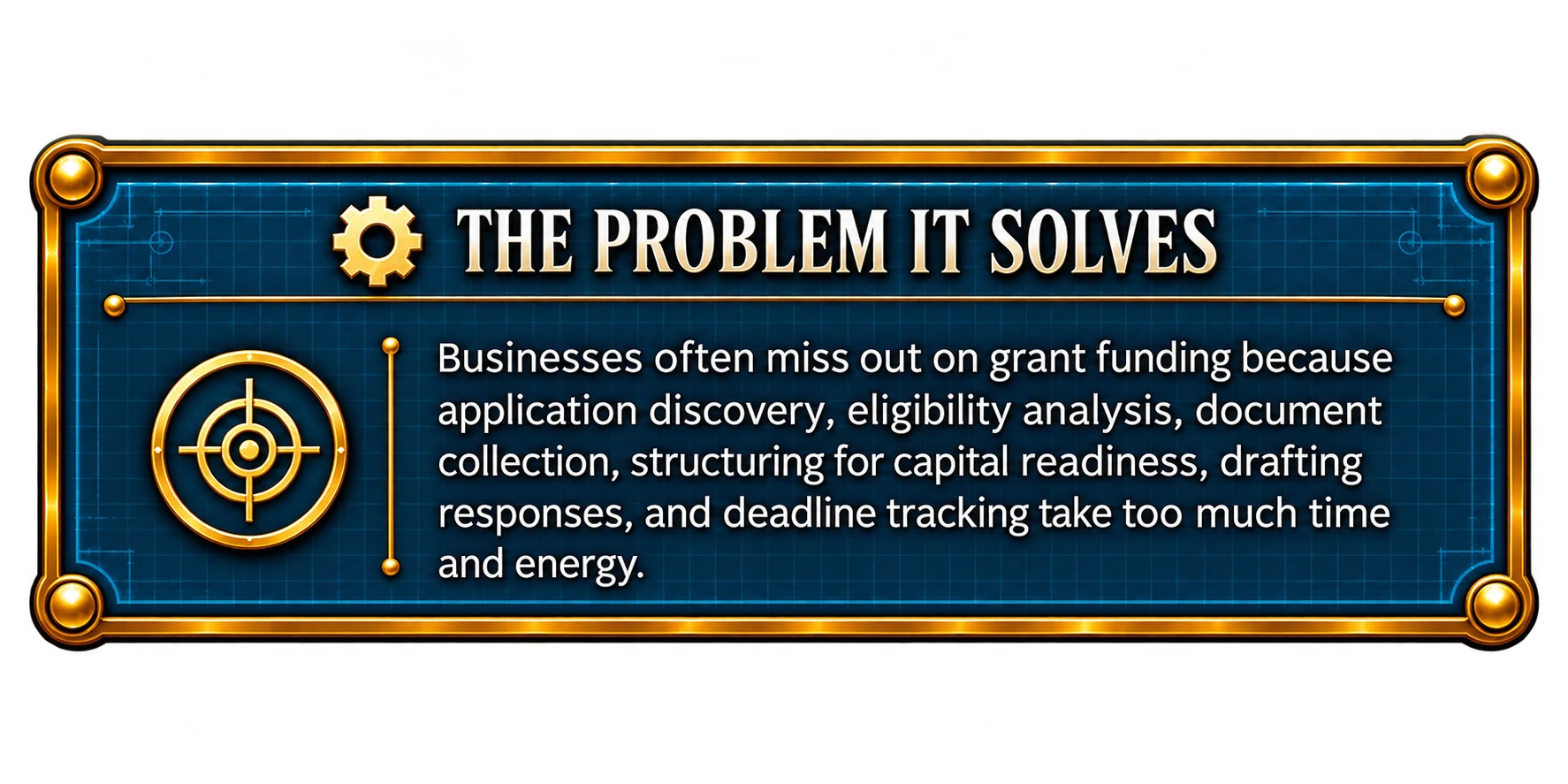 Automated Grant Assistant, the problem it solves.