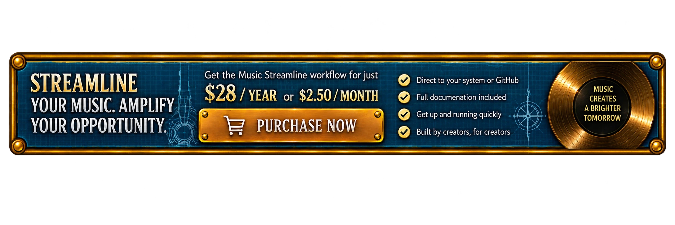 Music Streamline, pricing and what you get.