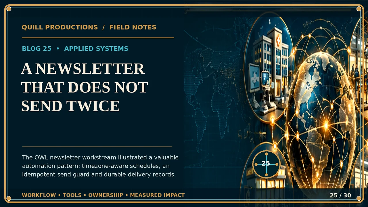 A Newsletter That Does Not Send Twice