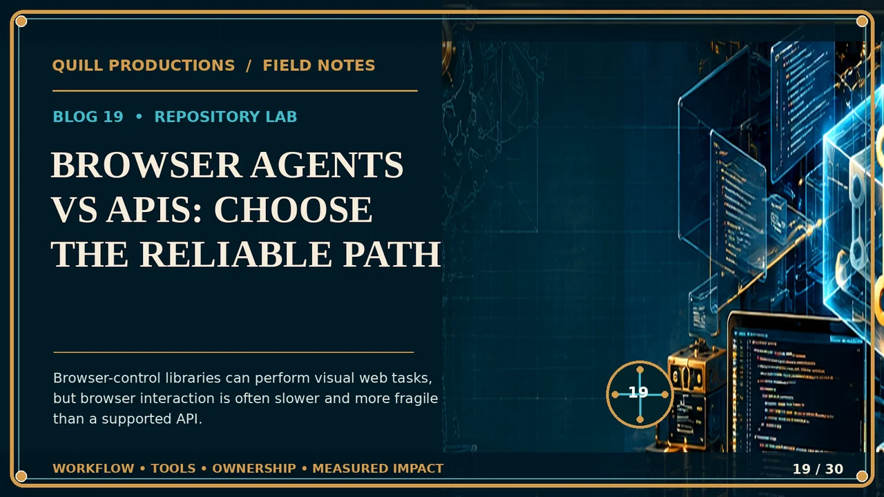 Browser Agents vs APIs: Choose the Reliable Path