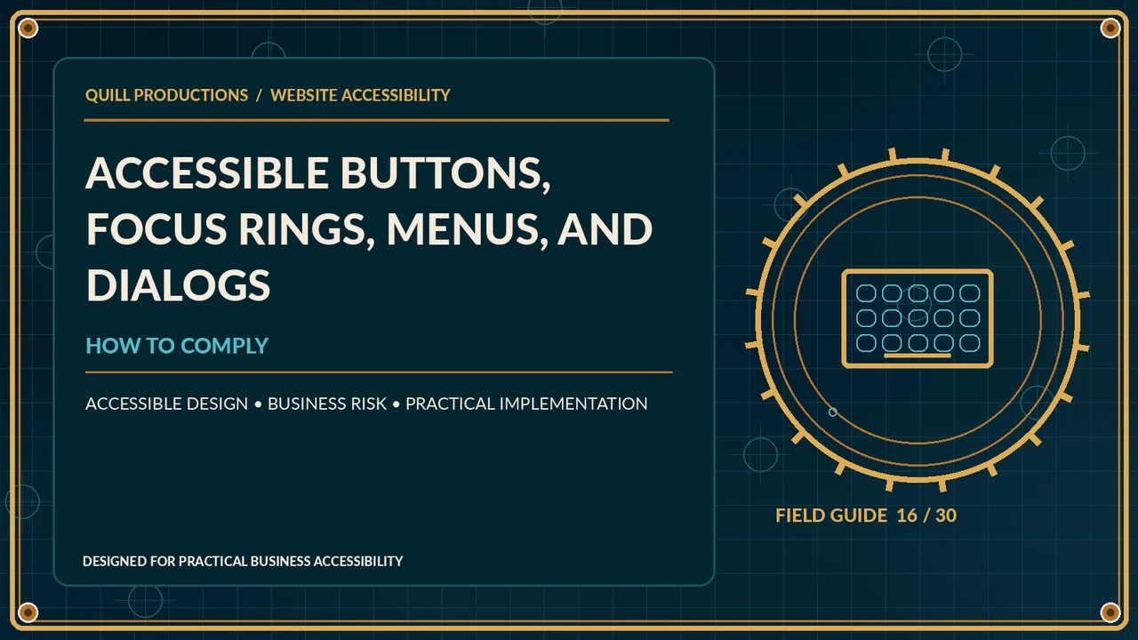 Accessible Buttons, Focus Rings, Menus, and Dialogs