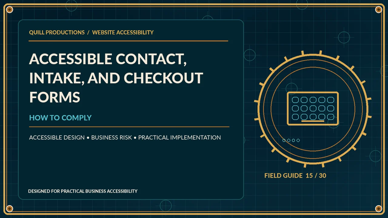 Accessible Contact, Intake, and Checkout Forms
