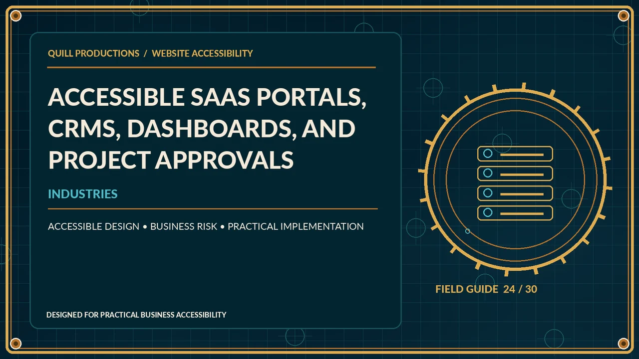 Accessible SaaS Portals, CRMs, Dashboards, and Project Approvals