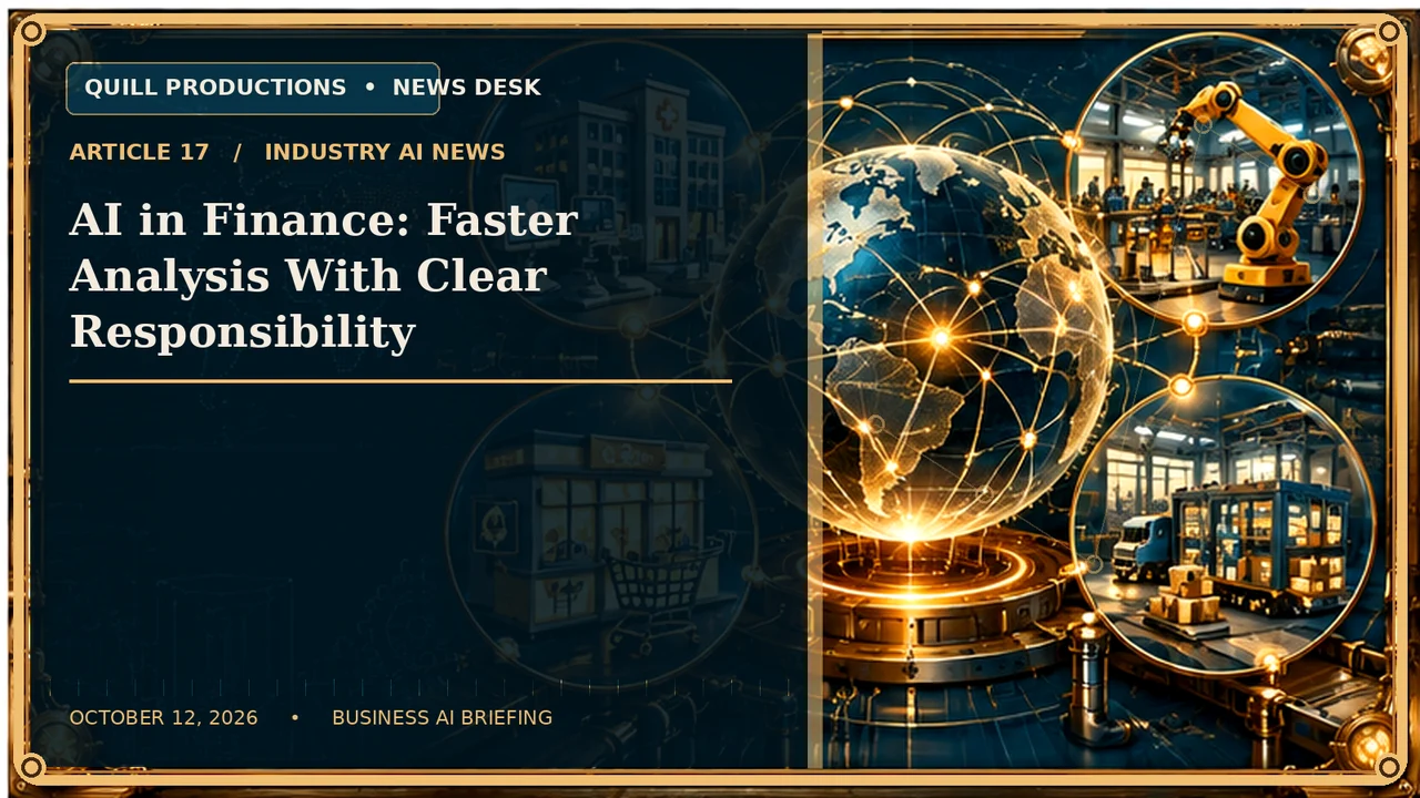 AI in Finance: Faster Analysis With Clear Responsibility