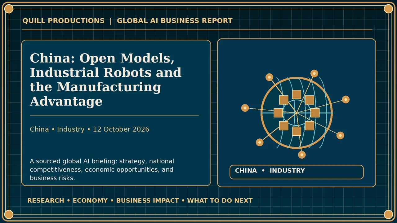 China: Open Models, Industrial Robots and the Manufacturing Advantage