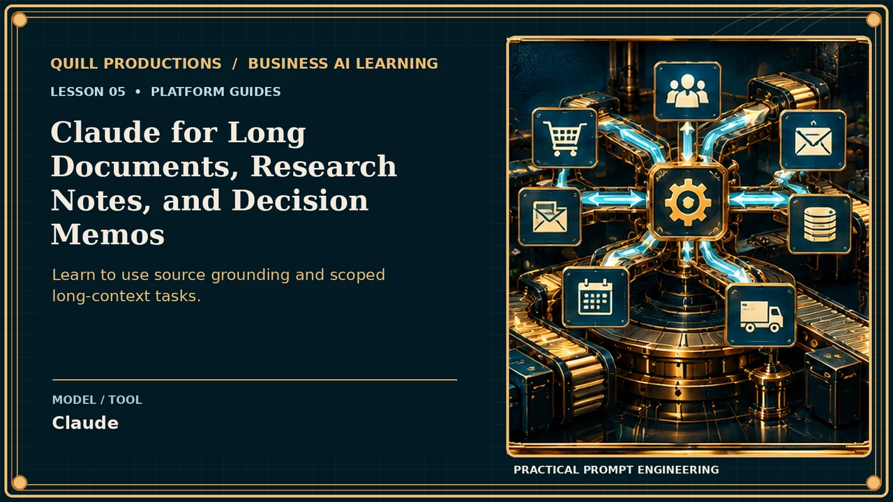 Claude for Long Documents, Research Notes, and Decision Memos