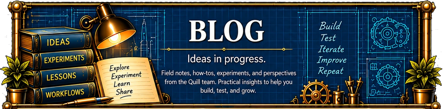 The Quill Productions blog. Deeper thinking, practical guides, and lessons from the work.